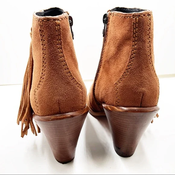 {COACH} Westyn Suede Fringe with Studs Booties